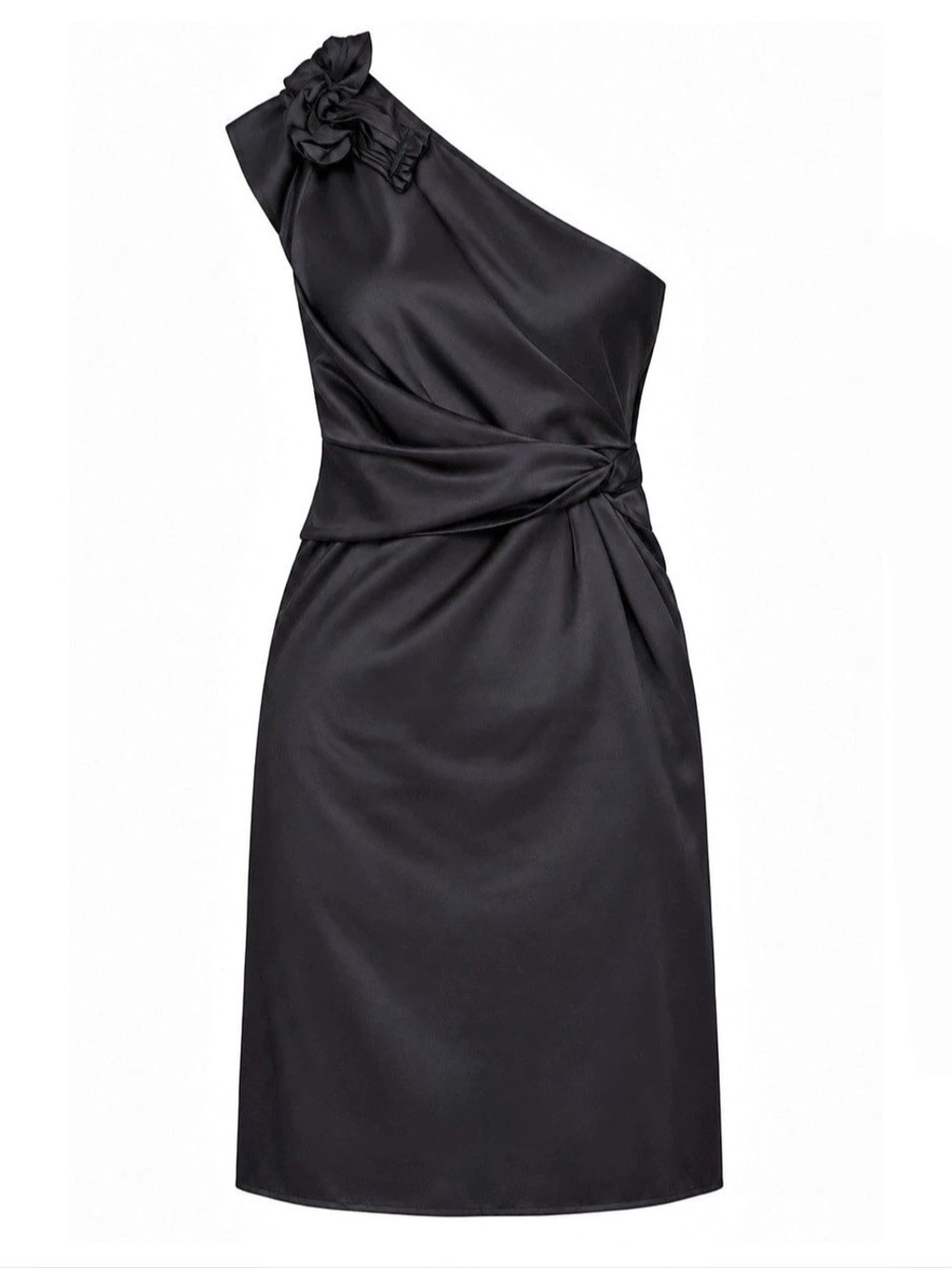 Elie Tahari One Shoulder Mini Dress in Black Like New